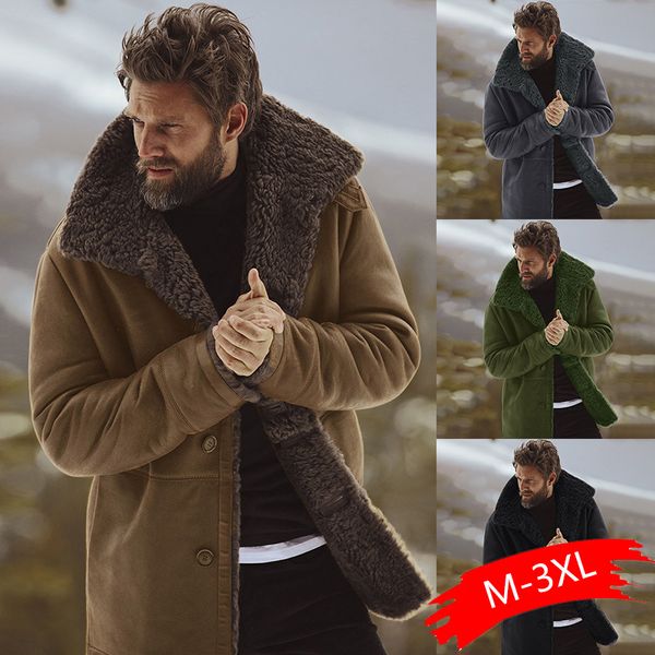 men winter coat fashion thicken clothing fleece lined thick warm woolen overcoat male wool blend men's coat plus size presale, Black
men winter coat fashion thicken clothing fleece lined thick warm woolen overcoat male wool blend men's coat plus size presale, Black
