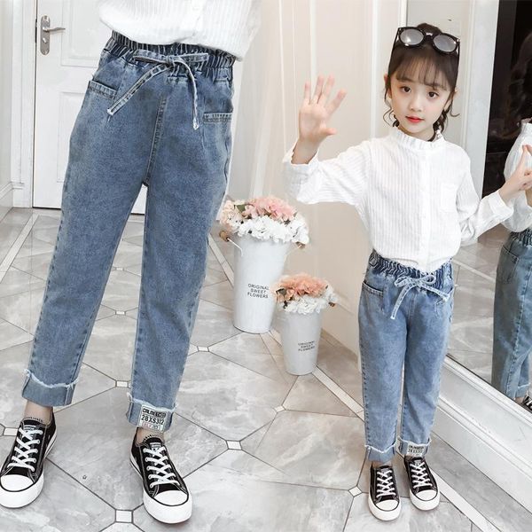 autumn new pants girls casual solid color jeans loose fashion children's denim trousers, Blue
autumn new pants girls casual solid color jeans loose fashion children's denim trousers, Blue