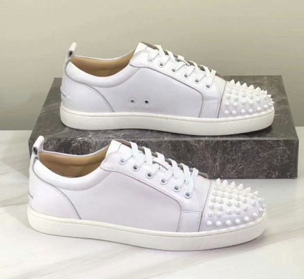 designer shoes for man women red bottoms junior spikes flat sneakers genuine leather fashion paris dress shoes with box 35-46 cs10, Black
designer shoes for man women red bottoms junior spikes flat sneakers genuine leather fashion paris dress shoes with box 35-46 cs10, Black