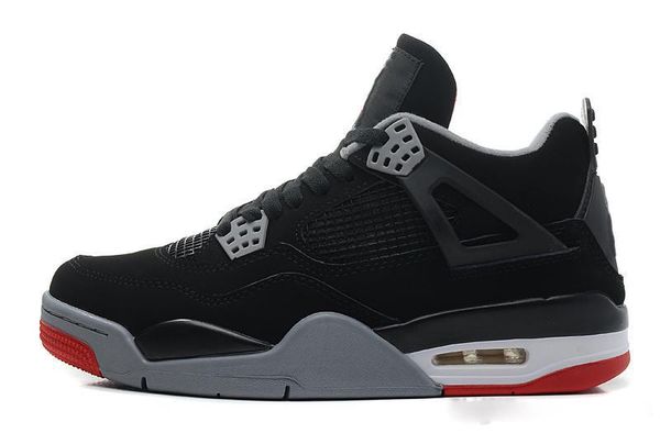 4 pure money casual shoes mens 4s bred royalty white cement sports sneakers motorsport outdoor sports sneakers, Black