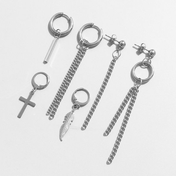 ear stud men's tj heng celebrity style long earrings japanese korean fashion simple fashion hip hop stainless steel earrings, Silver
ear stud men's tj heng celebrity style long earrings japanese korean fashion simple fashion hip hop stainless steel earrings, Silver