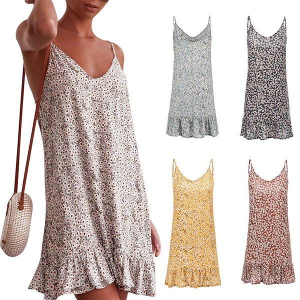 candy fashion boho flower print summer beach party women v neck ruffled loose spaghetti strap slings backless mini dress vestidos, Black;gray
candy fashion boho flower print summer beach party women v neck ruffled loose spaghetti strap slings backless mini dress vestidos, Black;gray