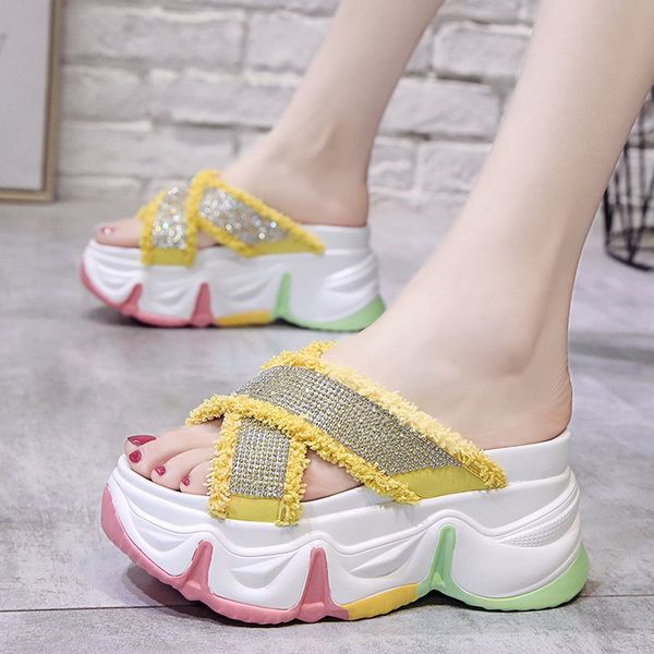 glitter slides beach shoes slippers flat platform slipers women increased internal heeled mules jelly sabot summer 2020 soft, Black
glitter slides beach shoes slippers flat platform slipers women increased internal heeled mules jelly sabot summer 2020 soft, Black