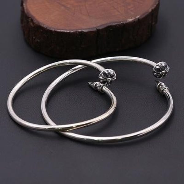 brand new 925 sterling silver bracelets antique silver american hand-made designer jewelry large nail crosses bangles for women, Black
brand new 925 sterling silver bracelets antique silver american hand-made designer jewelry large nail crosses bangles for women, Black