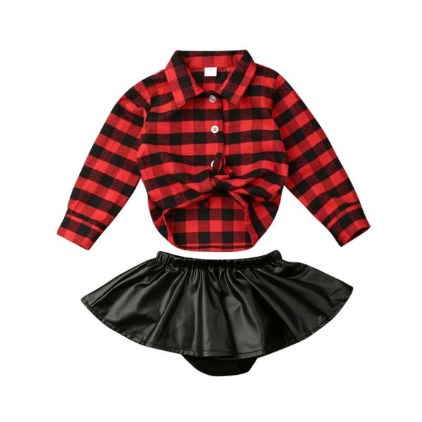 Fashion Newborn Kids Baby 2PCS Xmas Clothes Long Sleeve Plaids Tops Shirt Leather Skirt Autumn Toddler Girl Outfits Sets
Fashion Newborn Kids Baby 2PCS Xmas Clothes Long Sleeve Plaids Tops Shirt Leather Skirt Autumn Toddler Girl Outfits Sets