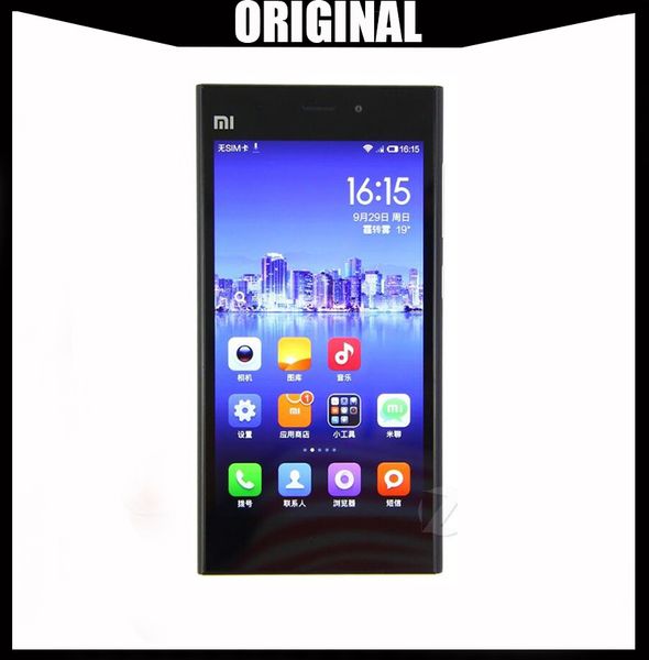 

Original Xiaomi Mi3 Qualcomm Quad Core 2GB RAM 16GB ROM 5" Miui V5 1080p 13mp Camera GPS 3G WCDMA Xiaomi Phone