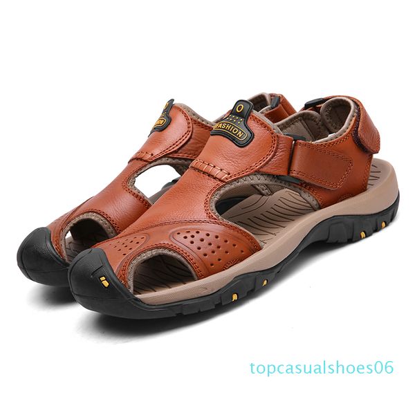 men sandals genuine split leather men beach roman sandals brand casual shoes flip flops slippers sneakers summer shoes t06, Black
men sandals genuine split leather men beach roman sandals brand casual shoes flip flops slippers sneakers summer shoes t06, Black