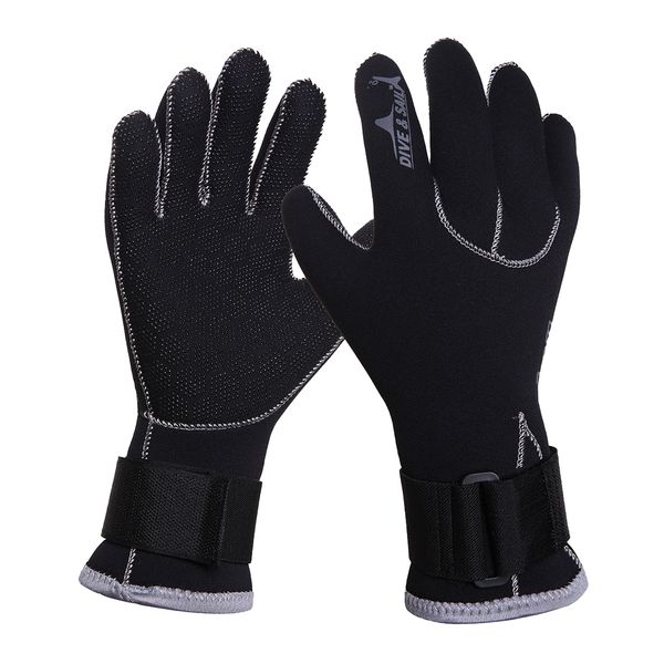 1 pair scuba diving gloves men women waterproof touchscreen, five finger water winter fishing snorkeling mittens, Black
1 pair scuba diving gloves men women waterproof touchscreen, five finger water winter fishing snorkeling mittens, Black