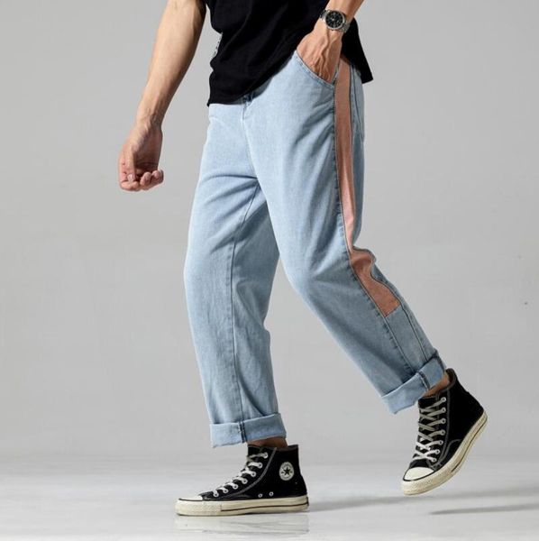 2020 streetwear fashion men jeans harem trousers spliced loose straight denim pants japanese hip hop joggers jeans men w402, Blue
2020 streetwear fashion men jeans harem trousers spliced loose straight denim pants japanese hip hop joggers jeans men w402, Blue