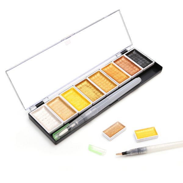 5 / 8colors solid water color set металлическая золотая пигментная краска с водяным румянцем для художника живопись акварель художественные
5 / 8colors solid water color set металлическая золотая пигментная краска с водяным румянцем для художника живопись акварель художественные