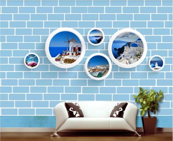 3d room wallpaper custom p mural blue mediterranean style brick wall circle background wall wallpaper for walls 3 d
3d room wallpaper custom p mural blue mediterranean style brick wall circle background wall wallpaper for walls 3 d