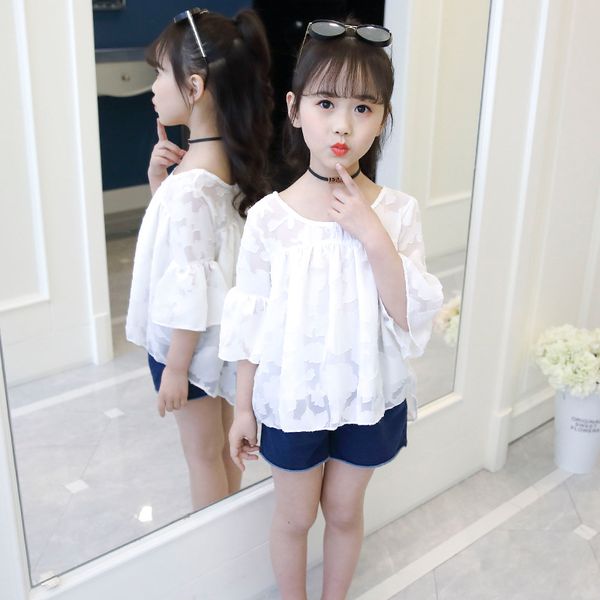 girls clothes 2019 brand girls kids clothes suit children clothing lace girl + denim shorts pant fashion lothing sets, White
girls clothes 2019 brand girls kids clothes suit children clothing lace girl + denim shorts pant fashion lothing sets, White