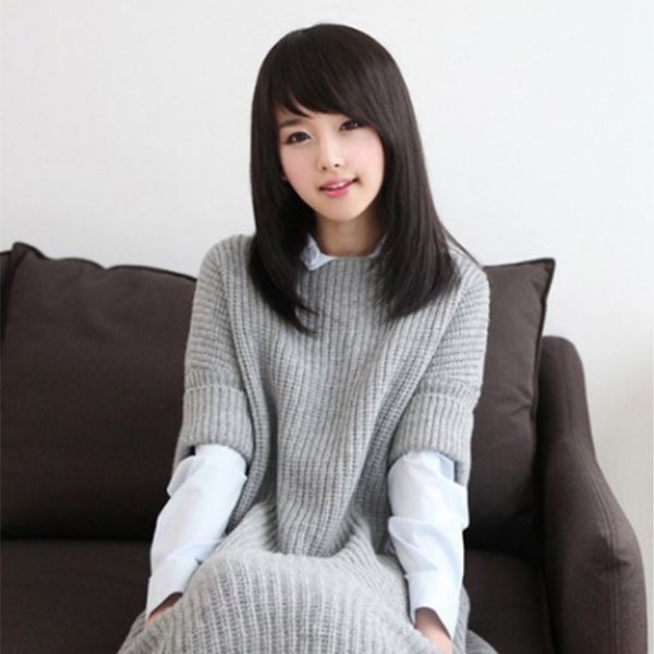 wig fashion girls can be diagonally repaired face temperament wig long straight hair wig factory direct, Black
wig fashion girls can be diagonally repaired face temperament wig long straight hair wig factory direct, Black