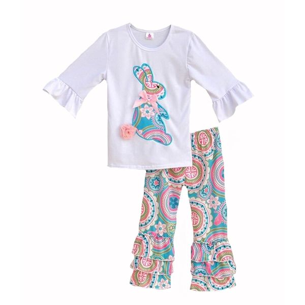 girls easter bunny pattern outfits baby paisley knit cloth set kids animal print shirts & ruffle bell pants leggings y190522, White
girls easter bunny pattern outfits baby paisley knit cloth set kids animal print shirts & ruffle bell pants leggings y190522, White