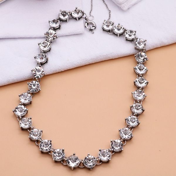 choker necklace glass crystal stones short length elegant popular trendy pendant necklace for women, Silver
choker necklace glass crystal stones short length elegant popular trendy pendant necklace for women, Silver