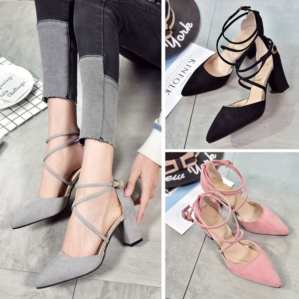 2018 new korean fashion pointed high heels shallow mouth comfortable high heels, Black
2018 new korean fashion pointed high heels shallow mouth comfortable high heels, Black