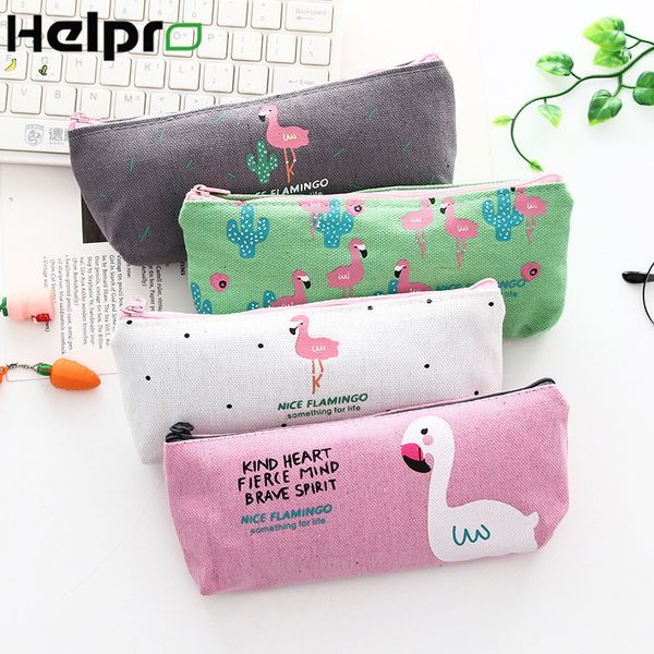 helpro kawaii flamingo pencil cases school office pencil bags stationery supplies canvas material pen box high capacity
helpro kawaii flamingo pencil cases school office pencil bags stationery supplies canvas material pen box high capacity