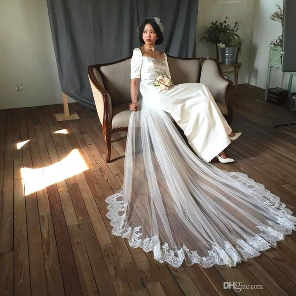 платье vintage wedding с съемные поезд кружева новая площадь шеи половина рукава ретро атласные оболочки свадебные платья нестандартного раз, White
платье vintage wedding с съемные поезд кружева новая площадь шеи половина рукава ретро атласные оболочки свадебные платья нестандартного раз, White