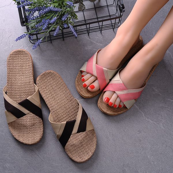 slippers suihyung summer women men flax lovers casual flat slides plus size non-slip indoor linen flip flops zapatillas, Black
slippers suihyung summer women men flax lovers casual flat slides plus size non-slip indoor linen flip flops zapatillas, Black
