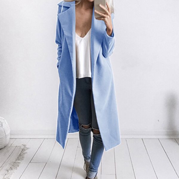 women autumn winter solid long sleeve turn-down collar outwears pockets slim casual female open stitch coats size plus 3x 6q0256, Black
women autumn winter solid long sleeve turn-down collar outwears pockets slim casual female open stitch coats size plus 3x 6q0256, Black