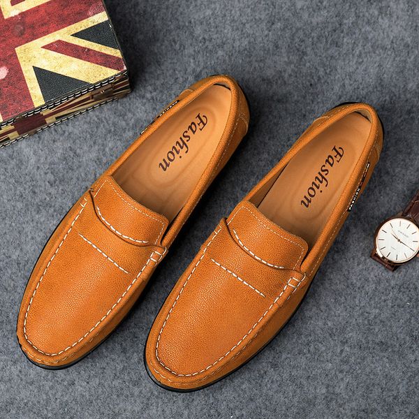 new loafers footwear for men genuine leather men slip on shoes soft bottom drive shoes for mens loafers moccasins, Black
new loafers footwear for men genuine leather men slip on shoes soft bottom drive shoes for mens loafers moccasins, Black