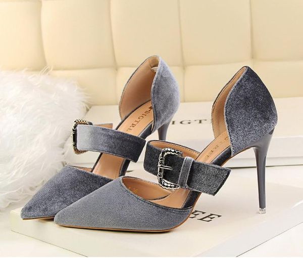 women party wedding shoes buckle pointed toe high heels d'orsay pump wine red pink size 34 to 39, Black
women party wedding shoes buckle pointed toe high heels d'orsay pump wine red pink size 34 to 39, Black