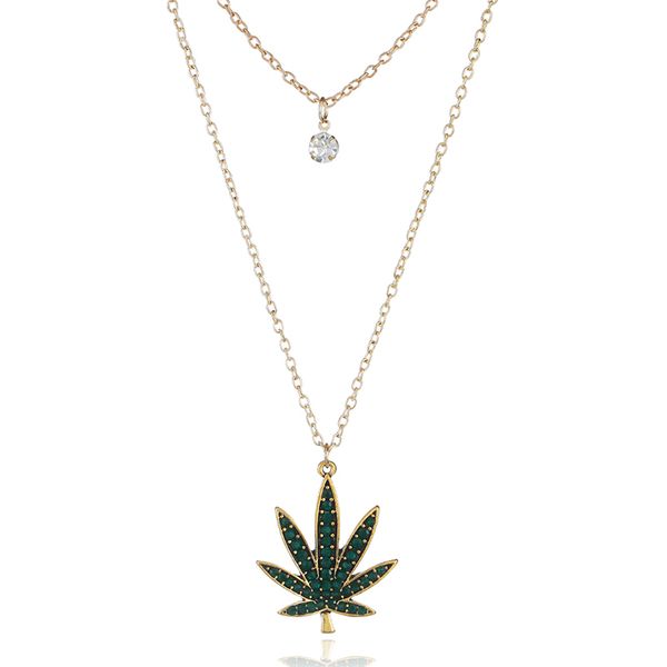 fashion necklaces multi-layer crystal maple leaf pendant necklace gold-plated dark green sugar maple leaf pendant chain jewelry for woman, Golden;silver
fashion necklaces multi-layer crystal maple leaf pendant necklace gold-plated dark green sugar maple leaf pendant chain jewelry for woman, Golden;silver