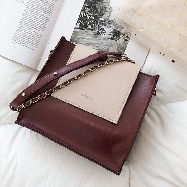 contrast color square tote bag 2021 fashion new pu leather women's designer handbag chain shoulder messenger bag
contrast color square tote bag 2021 fashion new pu leather women's designer handbag chain shoulder messenger bag