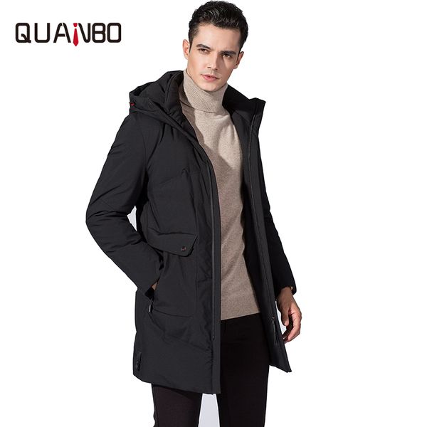 quanbo 2019 men's down jacket warm thick winter down jacket hooded business casual long 90% white duck coat, Black
quanbo 2019 men's down jacket warm thick winter down jacket hooded business casual long 90% white duck coat, Black