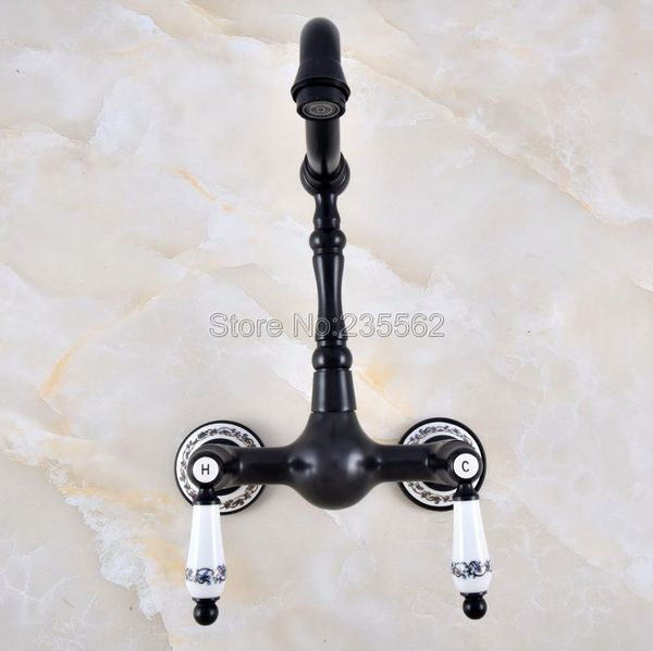oil rubbed black bronze kitchen sink faucet wall mounted double handle bathroom basin mixer tap cold and lnf862
oil rubbed black bronze kitchen sink faucet wall mounted double handle bathroom basin mixer tap cold and lnf862