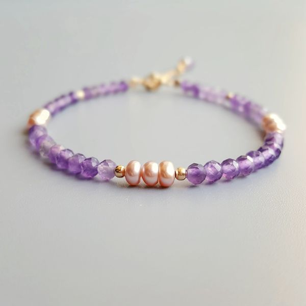 lii ji natural amethyst pink purple freshwater pearl bracelet 925 sterling silver delicate adjustable bracelet for women jewelry, Golden;silver
lii ji natural amethyst pink purple freshwater pearl bracelet 925 sterling silver delicate adjustable bracelet for women jewelry, Golden;silver