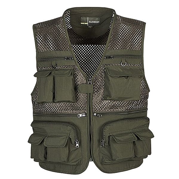 men's mesh breathable openwork camouflage journalist pgrapher fishing vest waistcoat jacket coat, Camo;black
men's mesh breathable openwork camouflage journalist pgrapher fishing vest waistcoat jacket coat, Camo;black