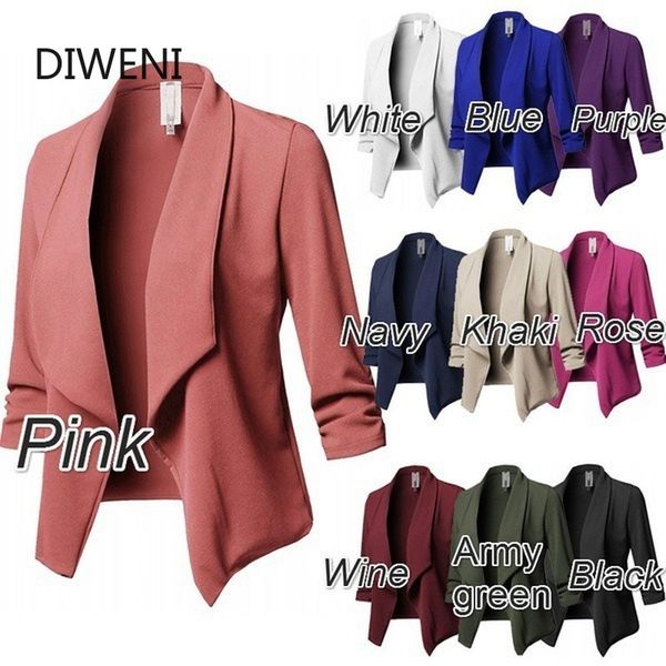 women's suits & blazers high-quality fashion blazer women outerwear autumn white ladies lady office girl coat female, White;black
women's suits & blazers high-quality fashion blazer women outerwear autumn white ladies lady office girl coat female, White;black