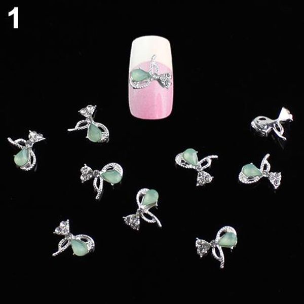 10pcs bowknot design crystal nail art studs manicure tips rhinestones nail decoration, Silver;gold
10pcs bowknot design crystal nail art studs manicure tips rhinestones nail decoration, Silver;gold
