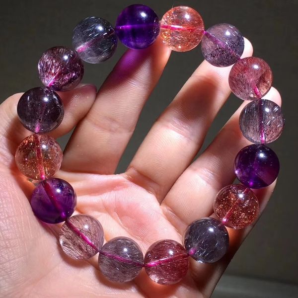 13.7mm genuine purple natural super 7 melody stone bracelet for women female love party gift fashion crystal bracelet, Golden;silver
13.7mm genuine purple natural super 7 melody stone bracelet for women female love party gift fashion crystal bracelet, Golden;silver