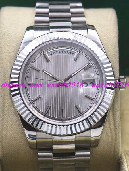 9 style luxury watches silver gold steel bracelet 40mm 228235 228239 stripe dial automatic fashion men's watch wristwatch, Slivery;brown
9 style luxury watches silver gold steel bracelet 40mm 228235 228239 stripe dial automatic fashion men's watch wristwatch, Slivery;brown