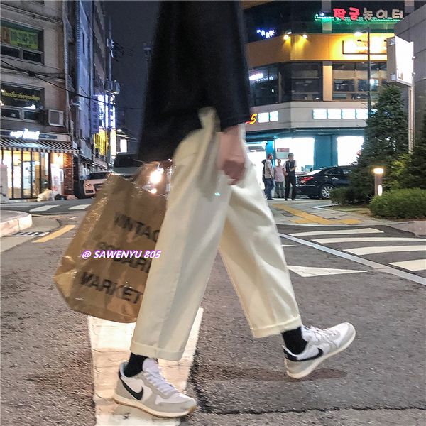 2019 men's leisure baggy homme casual pants classic jeans mens trousers black/white color male wide leg pants big size s-2xl, Blue
2019 men's leisure baggy homme casual pants classic jeans mens trousers black/white color male wide leg pants big size s-2xl, Blue