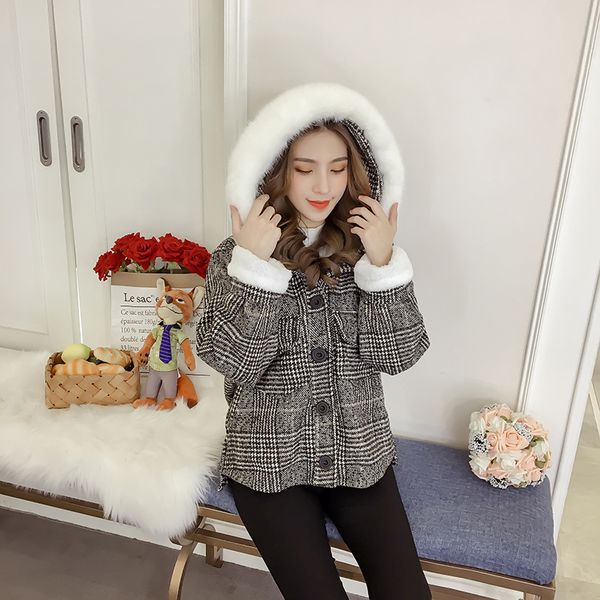 s-4xl 2019 women's jacket jacket winter thicken fashion clothing warm wool blend women's elegant single breasted fleece, Black
s-4xl 2019 women's jacket jacket winter thicken fashion clothing warm wool blend women's elegant single breasted fleece, Black