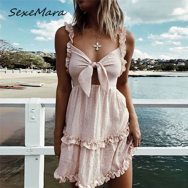 summer 2019 spaghetii strap ruffles dress women elegant casual lace up backless mini dress, Black;gray
summer 2019 spaghetii strap ruffles dress women elegant casual lace up backless mini dress, Black;gray