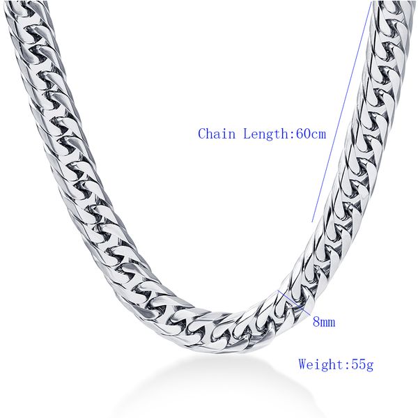 niba 8mm wide men's necklace 24inch stianless steel silver plated men chain necklace,fashion jewelry
niba 8mm wide men's necklace 24inch stianless steel silver plated men chain necklace,fashion jewelry