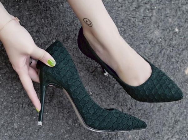 2019 suede women's shoes in spring and autumn with new style high heel fine heel pointed end @25, Black
2019 suede women's shoes in spring and autumn with new style high heel fine heel pointed end @25, Black
