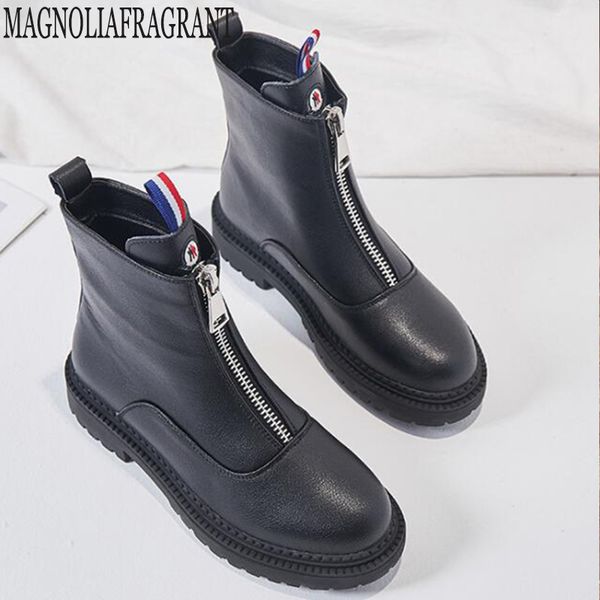 winter new pattern british style booties round head middle tube boots front zipper fashion genuine leather women boots y126, Black
winter new pattern british style booties round head middle tube boots front zipper fashion genuine leather women boots y126, Black