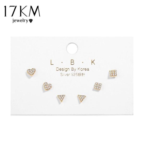 17km fashion geometric heart square crystal stud earrings for women 2020 shiny triangle earring set bohemian jewelry gift, Golden;silver
17km fashion geometric heart square crystal stud earrings for women 2020 shiny triangle earring set bohemian jewelry gift, Golden;silver