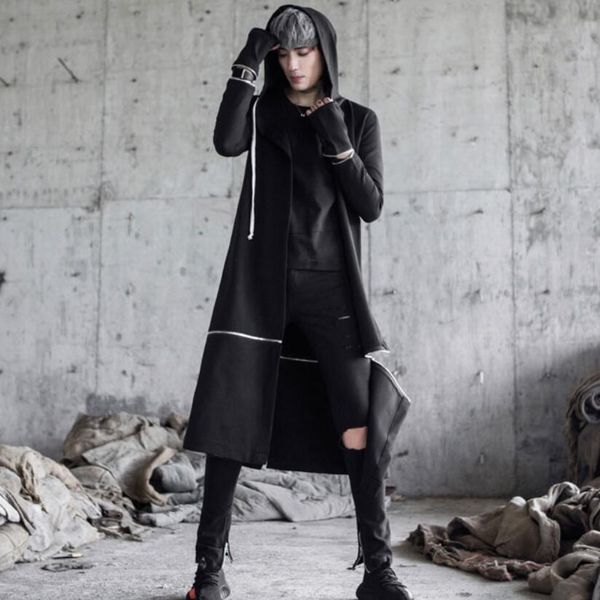 men gothic punk hip hop long trench coat hooded cloak nightclub dj singer stage costume men harajuku japanese street jacket, Tan;black
men gothic punk hip hop long trench coat hooded cloak nightclub dj singer stage costume men harajuku japanese street jacket, Tan;black