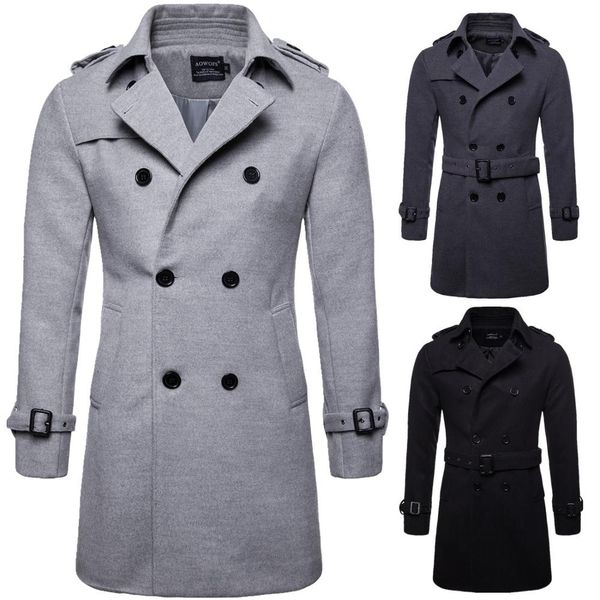 fashion 2020 autumn winter men's clothing long coat woolen coat european code material windbreaker erkek mont, Black
fashion 2020 autumn winter men's clothing long coat woolen coat european code material windbreaker erkek mont, Black