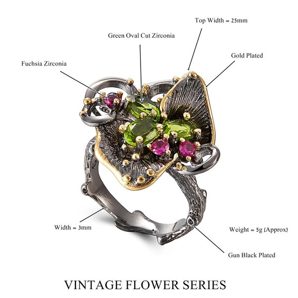 fashion-olivine stone ring black gold 2 tone colors vintage flower jewellery womens jewelry quality, Golden;silver
fashion-olivine stone ring black gold 2 tone colors vintage flower jewellery womens jewelry quality, Golden;silver