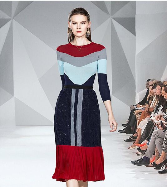 2020 spring women 2 piece dresses set color collision striped stretch knit sweater+long elastic waist shiny sequined pleated skirt set, White
2020 spring women 2 piece dresses set color collision striped stretch knit sweater+long elastic waist shiny sequined pleated skirt set, White