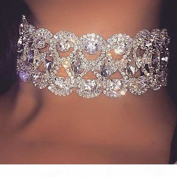 bling bling горный хрусталь цветок ожерелье чокеровщика для женщин кристалл ожерелье с регулируемой цепочкой ювелирные изделия высокого каче, Golden;silver 
bling bling горный хрусталь цветок ожерелье чокеровщика для женщин кристалл ожерелье с регулируемой цепочкой ювелирные изделия высокого каче, Golden;silver