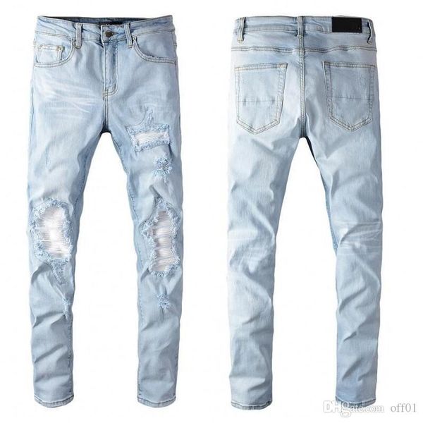 mens jeans distressed motorcycle biker jeans rock skinny slim ripped hole knee zipper famous brand denim pants designer jeans, Blue
mens jeans distressed motorcycle biker jeans rock skinny slim ripped hole knee zipper famous brand denim pants designer jeans, Blue