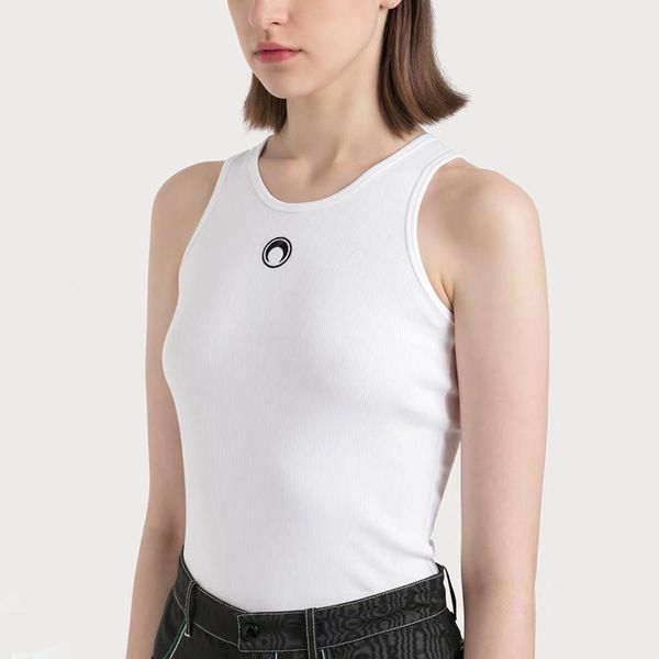 crop marine serre women designer clothes fashion crescent embroidery paris brand basics solid bottomed moon vest, White
crop marine serre women designer clothes fashion crescent embroidery paris brand basics solid bottomed moon vest, White